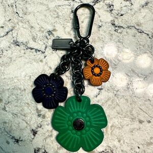 SOLD Coach Tea Rose Bag Charm